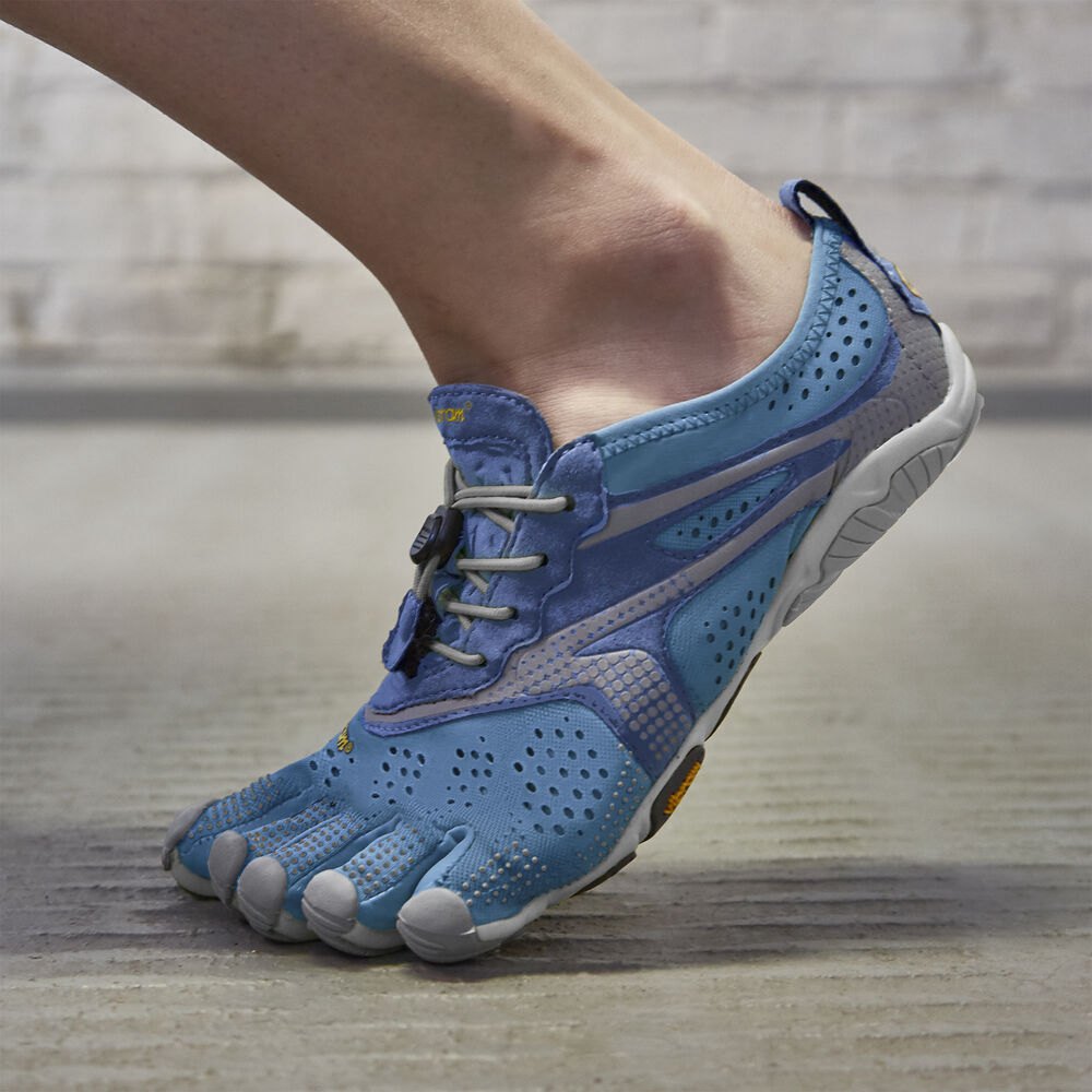 Vibram Five Fingers Womens V-Run - Running Shoes Blue - HVQ172453